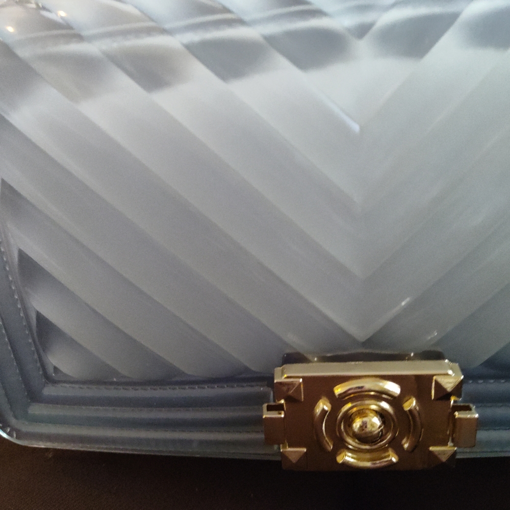 Chic Chevron Blue Clutch